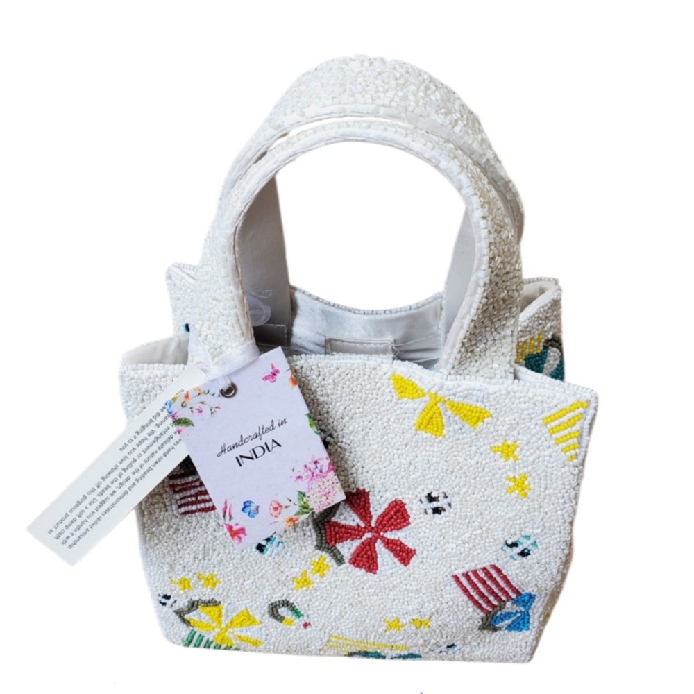 Beach Sand Seaside Viral Beaded Small Tote Bag